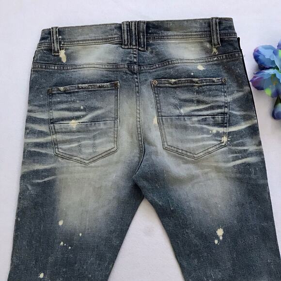 Preme NWOT Distressed Medium Wash Skinny Jeans Men 32 - Picture 7 of 9